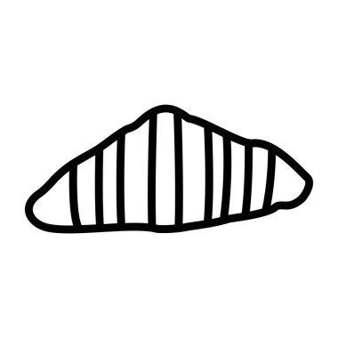 Kruvasan web simgesi, vektör çizim