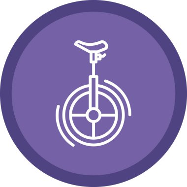Unicycle simgesinin vektör illüstrasyonu