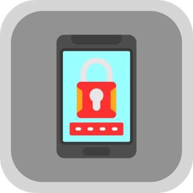 akıllı telefon güvenlik simgesi, vektör illüstrasyonu 