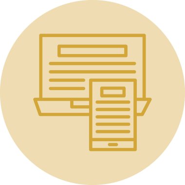 Gazete. Web simgesi basit illüstrasyon