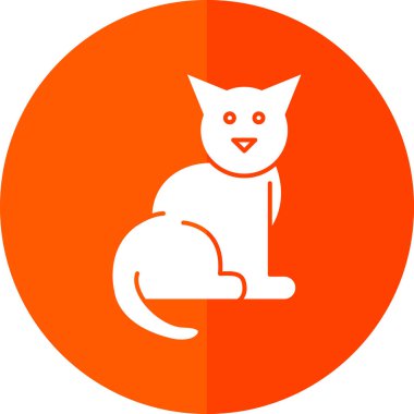 Kedi. Web simgesi vektör illüstrasyonu