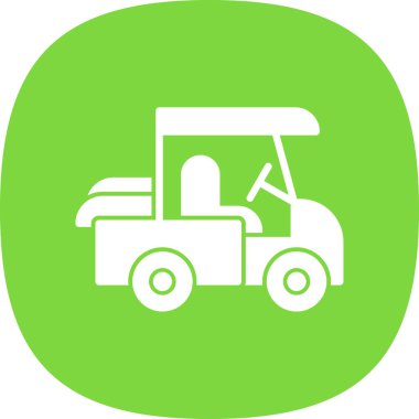 Golf Arabası simgesinin vektör illüstrasyonu