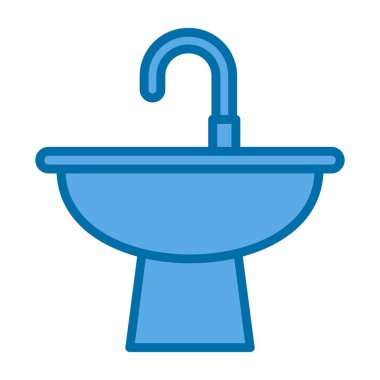 klozet sembolü renk ana hatları vektörü