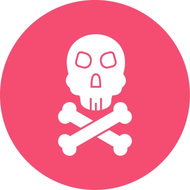 kafatası simgesi, vektör illüstrasyonu