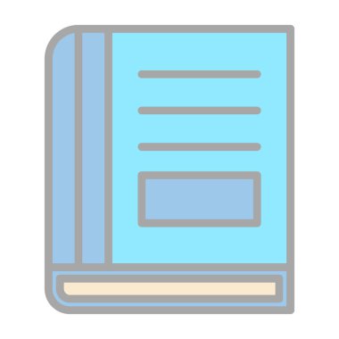 Kitap satırı simgesi, vektör çizim 