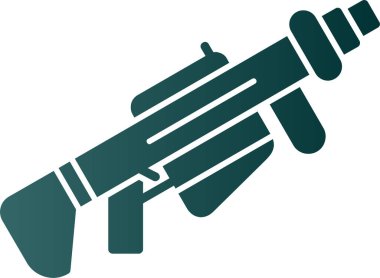 siyah ve beyaz El Bombası fırlatıcı vektör çizimi basit tasarım