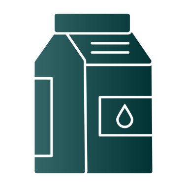 süt paketi simgesinin vektör illüstrasyonu 