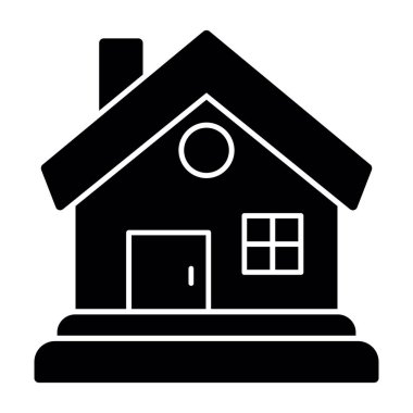 Ev vektör tasarımı. Ev düz simgesi 