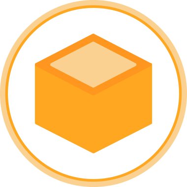 Küp simgesi, vektör illüstrasyon tasarımı