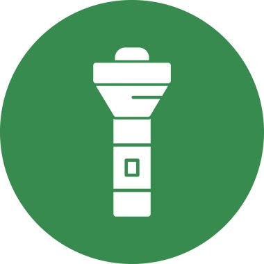 Flashlight düz simgesi, vektör illüstrasyon tasarımı