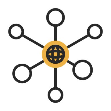 ağ simgesi, vektör illüstrasyonu basit tasarım