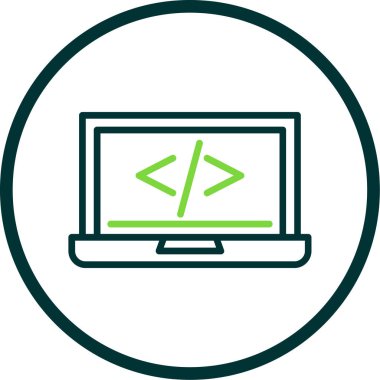 kod programlama web simgesi basit illüstrasyon 