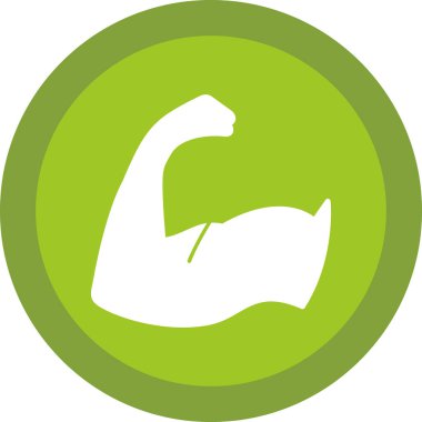 güçlü adam kol simgesi, vektör illüstrasyonu