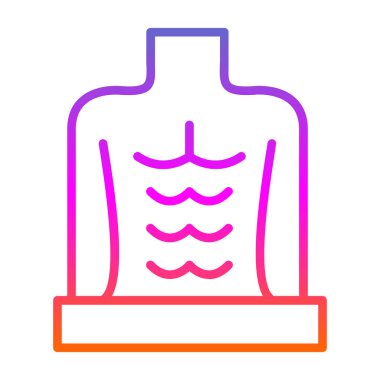 İnsan anatomisi simgesinin vektör illüstrasyonu