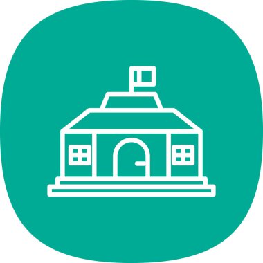 Bina. Web simgesi basit tasarım