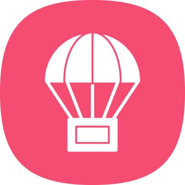 paraşüt ağ simgesi, vektör illüstrasyonu