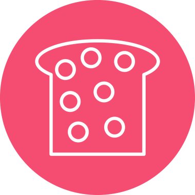 Ekmek simgesi, vektör illüstrasyonu 