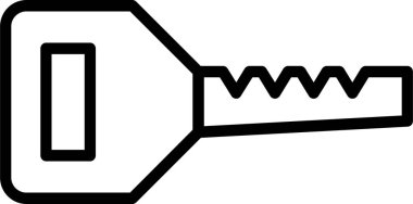 anahtar simgesi, vektör illüstrasyonu basit tasarım