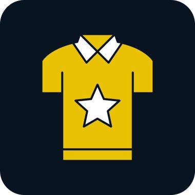 T-Shirt simgesi, basit vektör çizim 