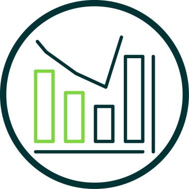 Bar grafik simgesinin vektör illüstrasyonu 