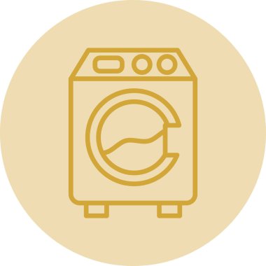 Bir çamaşır makinesinin vektör çizimi