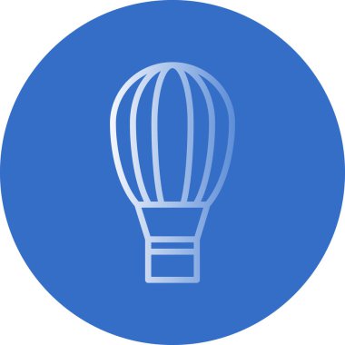 Hava balonuna çarptı. Web simgesi basit illüstrasyon