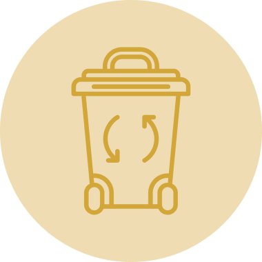 Çöp Kutusu simgesi, vektör illüstrasyonu basit tasarım