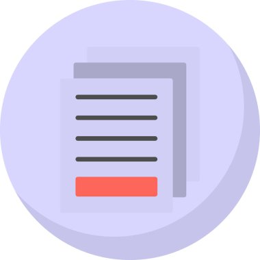 Belge. Web simgesi basit illüstrasyon