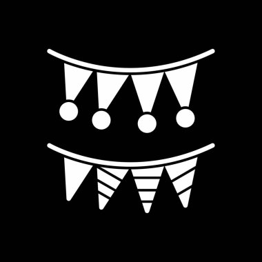 karnaval çelenkleri simgesi, vektör illüstrasyonu