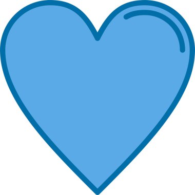 Kalp simgesi, vektör illüstrasyonu basit tasarım