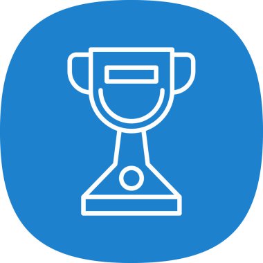 Kupa çizgisi simgesi, vektör illüstrasyonu 