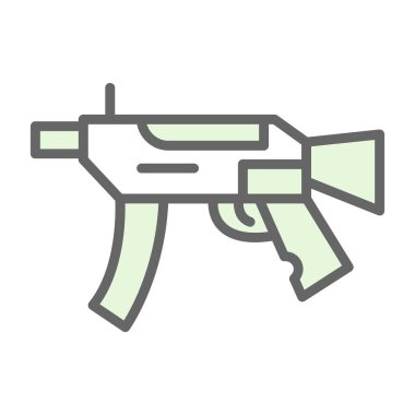 Silah simge vektör işareti ve beyaz arka plan üzerinde izole sembolü,