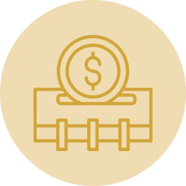 Dolar para ikonu vektör illüstrasyonu