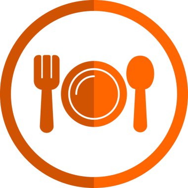 Çatal bıçak. Web simgesi basit illüstrasyon