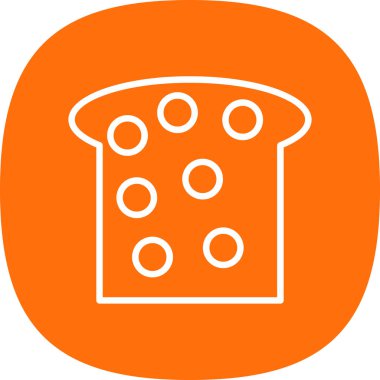 Ekmek simgesi, vektör illüstrasyonu 