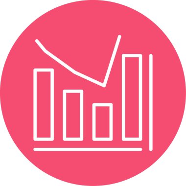 Bar grafik simgesinin vektör illüstrasyonu 