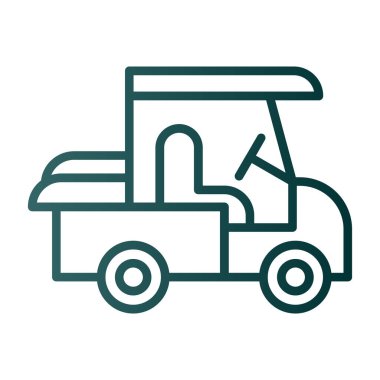 Golf Arabası simgesinin vektör illüstrasyonu