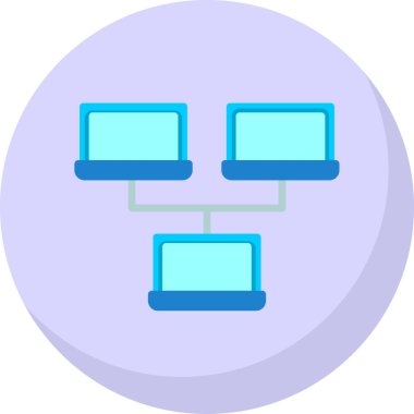 Yerel ağ simgesi, vektör illüstrasyonu basit tasarım