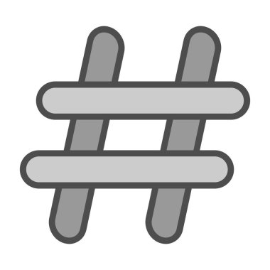 hashtag web simgesi, basit vektör illüstrasyonu