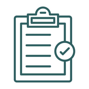 Kontrol listesi simgesi vektör illüstrasyonu