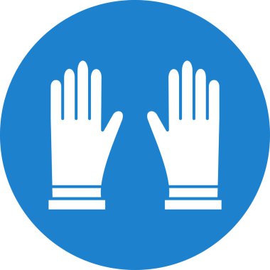 Eldiven simgesi. Vektör illüstrasyonu.