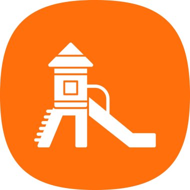 oyun alanı slayt ikonu vektör çizimi