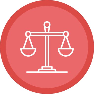 adalet ölçeği simgesi, vektör illüstrasyonu