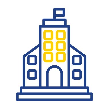 bina simgesi, basit vektör illüstrasyonu