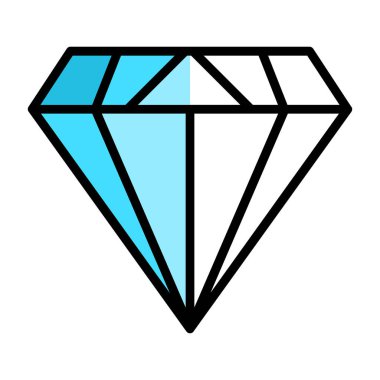 Elmas düz simge, vektör illüstrasyon tasarımı