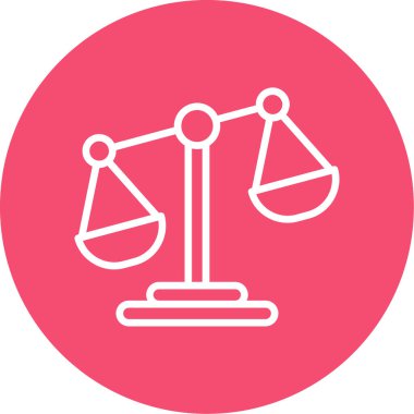Adalet Ölçekleri simgesi web basit illüstrasyon