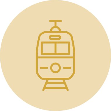 Basit düz tren çizgisi resimleme  