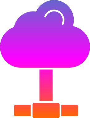 Bulut hesaplama. Web simgesi 