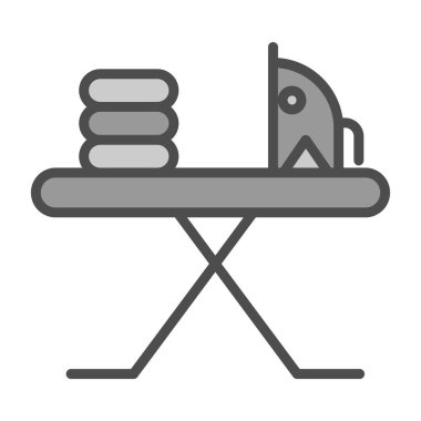 Ütü tahtası simgesi illüstrasyonu 