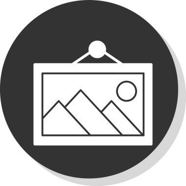 vektör illüstrasyonu, resim resminin simgesi